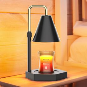 RAINBEAN Candle Warmer Lamp With Timer  Adjustable Height Electric Candle Warmer Dimmable With 2 Bulbs Wax Melt Warmer