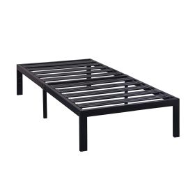 Twin size Heavy Duty Metal Platform Bed Frame with Wide Steel Slats