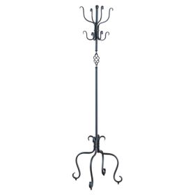 Decorative and Functional Black Metal Coat Rack Entryway Hall Tree