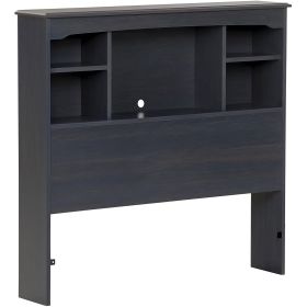 Twin size Bookcase Headboard in Dark Blueberry Finish