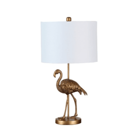 Matte Gold Flamingo Resin Table Lamp