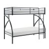 Black Metal Frame Twin/Twin Bunk Bed, Youth Bed, Youth Bedroom Furniture, Easy Assembly