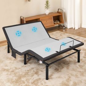 Ergonomic Queen Size Adjustable Bed, Zero Gravity Base for Stress Management w/Head and Foot Incline, Wireless Remote Control, Massage