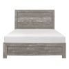 Rustic Gray Finish Full Size Panel Bed Wooden Bedroom Furniture 1pc, Bed in a Box