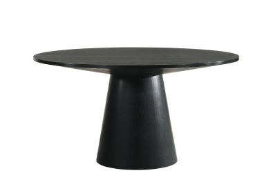 Froja Black Finish Manufactured Wood Round Dining Table