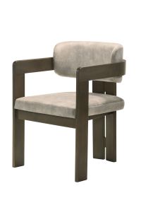 Destin Light Gray Polished Microfiber & Walnut Finish Side Chair (Set of 2)