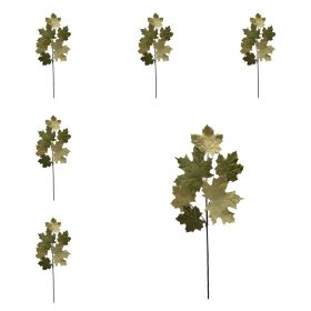 Set of 6, 35" Velvet Maple Leaf Spray, Botanicals Decor for Harvest Festival Fall Festival & Thanksgiving Table Decorations