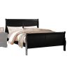 Louis Philippe Black Finish E. King Bed