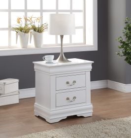 Louis Philippe White Finish Nightstand