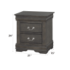 Louis Philippe Dark Gray Nightstand