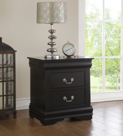 Louis Philippe Black Finish Nightstand