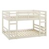 Classic Solid Wood Stackable Twin over Twin Bunk Bed Frame - White