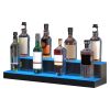 VEVOR LED Lighted Liquor Bottle Display, 2 Tiers 30 Inches, Illuminated Home Bar Shelf with RF Remote & App Control 7 Static Colors 1-4 H Timing