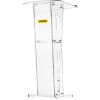 VEVOR Acrylic Podium 45" Tall Plexiglass Podium 26.8"x15" Table Acrylic Pulpits for Churches with 8 mm Thick Acrylic Board Acrylic Podiums and Lectern