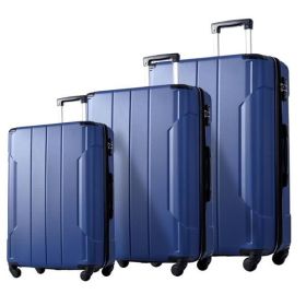 Hardshell Luggage Sets 3 Pcs Spinner Suitcase with TSA Lock Lightweight 20''24''28''