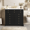 36'' Bathroom Vanity with Resin Sink Combo, Solid Wood Frame Bathroom Storage Cabinet, Freestanding Vanity Set with 2 Drawers& Soft Closing Doors