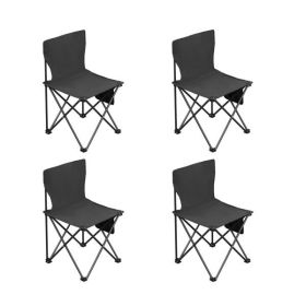 4 Pack Folding Camping Chairs with Carrying Bag, Lawn Chairs Camp Chair Beach Chair Portable Folding Camping Chairs Lightweight Foldable Sports Chair