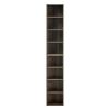 8-Tier Media Tower Rack, CD DVD Slim Storage Cabinet with Adjustable Shelves, Tall Narrow Bookcase Display Bookshelf for Home Office