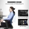 VEVOR Ergonomic Office Chair with Slide Seat, Desk Chair with Mesh Seat, Angle and Height Adjustable Home Office Chair with Back and Lumbar Support