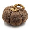 Set of 3, 8.3x8.3x5.5" Brown Pumpkin, Pumpkin Ornament Decor for Holiday Harvest Festival Fall Festival & Thanksgiving