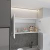 Wall cabinet 19"H, two Doors, two internal Shelves, White