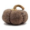 Set of 3, 8.3x8.3x5.5" Brown Pumpkin, Pumpkin Ornament Decor for Holiday Harvest Festival Fall Festival & Thanksgiving