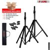 5 Core Speaker Stand Tripod Pair Floor Adjustable Up to 48 Inch DJ Studio Monitor Stands Short Pole Mount - SS HD 2PK 4FT WB