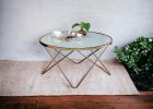 Valora Frosted Glass Top & Champagne Finish Coffee Table