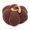 Set of 2, 8.3x8.3x5.3" Dark Brown Pumpkin, Pumpkin Ornament Decor for Holiday Harvest Festival Fall Festival & Thanksgiving