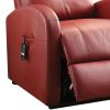 Ricardo Red PU Recliner w/ Power Lift