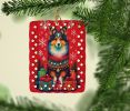 Sheltie Holiday Christmas Porcelain Ornament Christmas Tree Hanging Decorations for Home Christmas Holiday, Rectangle, Gift, Multicolor