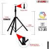 5 Core Speaker Stand Tripod Pair Floor Adjustable Up to 48 Inch DJ Studio Monitor Stands Short Pole Mount - SS HD 2PK 4FT WB