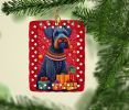 Kerry Blue Terrier Holiday Christmas Porcelain Ornament Christmas Tree Hanging Decorations for Home Christmas Holiday, Rectangle, Gift, Multicolor