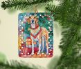 American English Coonhound Christmas Porcelain Ornament Christmas Tree Hanging Decorations for Home Christmas Holiday, Rectangle, Gift, Multicolor