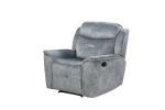 Mariana Silver Gray Fabric Manual Recliner Chair