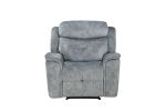 Mariana Silver Gray Fabric Manual Recliner Chair