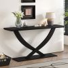 Mirod 57'' Modern Rustic Console Table with Cross-Leg Design,Sturdy Construction and Ample Surface Space,Perfect for Living Room or Bedroom