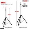 5 Core Speaker Stand Tripod Pair Floor Heavy Duty Adjustable Up to 72 Inch DJ Studio Monitor Stands Pole Mount - SS HD 2PK BLK BAG