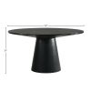 Froja Black Finish Manufactured Wood Round Dining Table