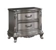 Ariadne Antique Platinum Finish NightStand