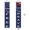 1set/2pcs; American Flag Patriotic Soldier Porch Sign Banners; Patriotic Decoration For Memorial Day-4th Of July; Independence Day Veterans Day Labor