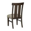 Classic Brown Finish Dining Chairs Set of 2, Upholstered Seat Nailhead Trim Wooden Dining Kitchen Furniture