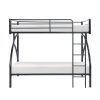 Black Metal Frame Twin/Twin Bunk Bed, Youth Bed, Youth Bedroom Furniture, Easy Assembly