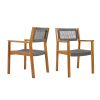 BRAIDED DINING CHAIR Dark Grey