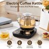 Compact Tea Maker Electric Glass Kettle, Dual Methods of Steaming and Brewing with Temperature and Timer Programs