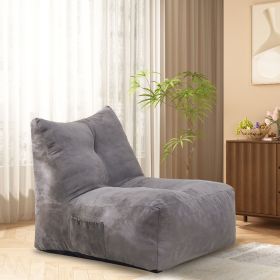 Bean Bag Chair, Cozy Lazy Sofa, Inflatable Floor Beanbags Filled with High-Density Foam, Memory Foam Bean Bag for Living Spaces, Bedrooms (Color: as Pic)