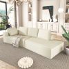 125" Stylish Chaise Lounge Modern Indoor Lounge Sofa Sleeper Sofa with Clean Lines for Living Room