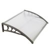 Free shipping 100 x 80 Household Application Door & Window Rain Cover Eaves Canopy White & Black Bracket YJ