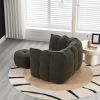 Soft Bean Bag Chair with High Resilient Foam(Chips)for living room and bedroom,Comfortable Square Lazy Sofa with Footstool, Cover for Adults to Gaming