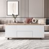 Modern Lift Top Coffee Table Multifunctional Table with Drawers & Shelves